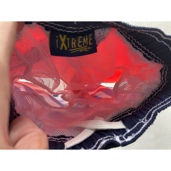 iXtreme Toddler Boys Swim Trunks size 2T Blue Striped Beach Vacation Swim Lesson - Picture 7 of 15